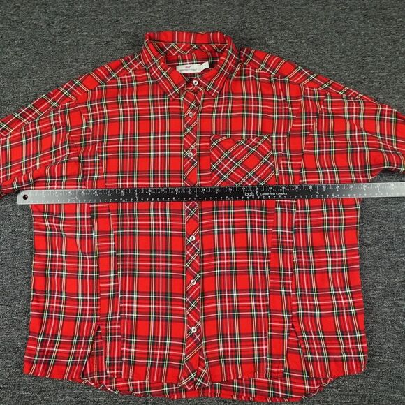 Vineyard Vines Shirt Womens 8 Red Plaid Weekend Button Down‎ Relaxed Christmas - Picture 11 of 14